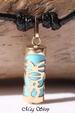 Tendresse Collier Tiki Tahitien Turquoise - OR 750-1000 P15T MAG.SHOP