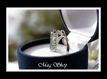 Terava Bague Tiki Amour Argent Rhodié 925 Adventurine MAG.SHOP