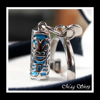 Terava Bague Tiki Amour Argent Rhodié 925 Turquoise MAG.SHOP