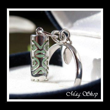 Terii Bague Tiki Chance Argent Rhodié 925 Adventurine MAG.SHOP