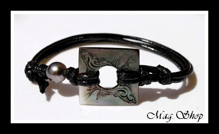 Tetiaora Bracelet Nacre & Perle de TAHITI MAG.SHOP