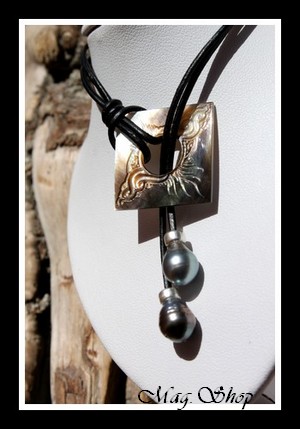 Tetiaora Collier Nacre & 2 Perles de Tahiti Modèle 3 MAG.SHOP
