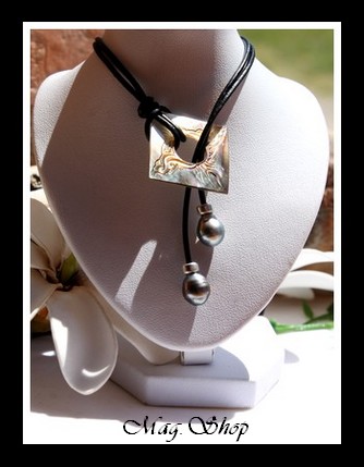 Tetiaora Collier Nacre & 2 Perles de Tahiti Modèle 3 MAG.SHOP