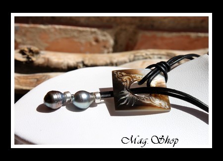 Tetiaora Collier Nacre & 2 Perles de Tahiti Modèle 3 MAG.SHOP
