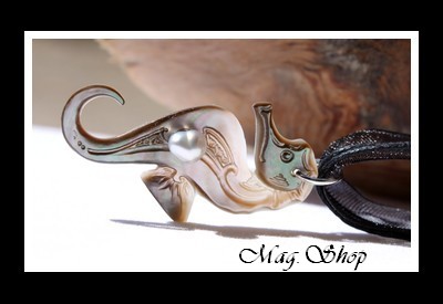 Tevahine  Hippocampe Collier Nacre & Perle Keishi de Tahiti Modèle 1 MAG.SHOP