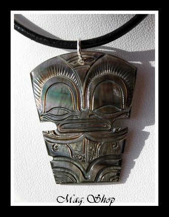 TIKI Temanava Marquisien Collier Nacre de Tahiti Modèle 6 MAG.SHOP