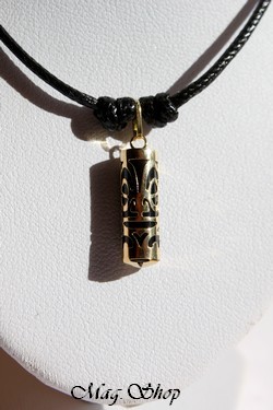 Tiki Bonheur Collier OR 750 Agate Noire P17N MAG.SHOP