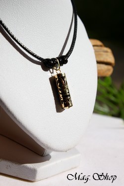 Tiki Bonheur Collier OR 750 Agate Noire P17N MAG.SHOP