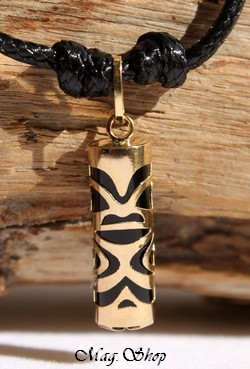 Tiki Chance Collier OR 750 Agate Noire P17N MAG.SHOP