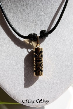 Tiki Chance Collier OR 750 Agate Noire P17N MAG.SHOP