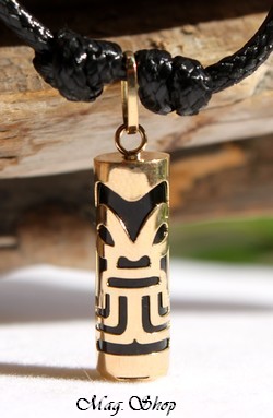 Tiki Force Collier OR 750 Agate Noire P17N MAG.SHOP