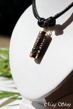 Tiki Passion Collier OR 750 Agate Noire P21N MAG.SHOP