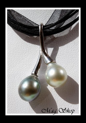 Toi & Moi Mahina Collier 2 Perles Baroques de Tahiti MAG.SHOP