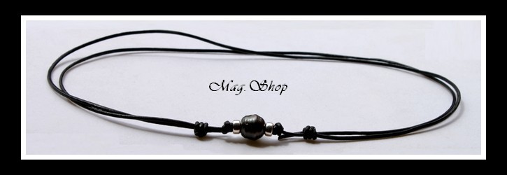 Toopua Collier Surfeur Perle de Tahiti Modèle 22 MAG.SHOP