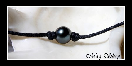 Toopua Collier Surfeur Perle de Tahiti Ronde Modèle 1 MAG.SHOP