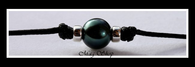 Toopua Surfeur Collier Bora-Bora Perle  Ronde de Tahiti Modèle 4 MAG.SHOP