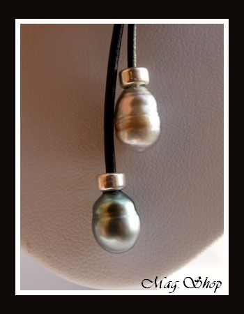 Tuamotu Collier Nacre & 2 Perles de Tahiti MAG.SHOP TAHITI
