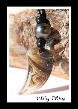 Tuarae Marquisien Collier Nacre & Perle de Tahiti Modèle 5 MAG.SHOP