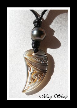 Tuarae Marquisien Collier Nacre & Perle de Tahiti Modèle 5 MAG.SHOP
