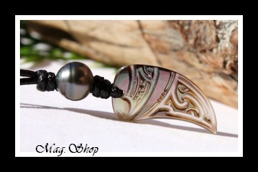 Tuarae Marquisien Collier Nacre & Perle de Tahiti Modèle 5 MAG.SHOP