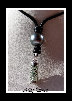 Tuhiti Chance Collier Tiki  Adventurine Perle de Tahiti MAG.SHOP