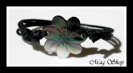 Vaianae Bracelet Fleur de Tiaré Nacre de Tahiti Modèle 11 MAG.SHOP