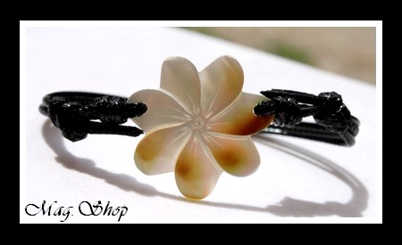 Vaianae Fleur de Tiaré Bracelet Nacre de Tahiti Modèle 6 MAG.SHOP