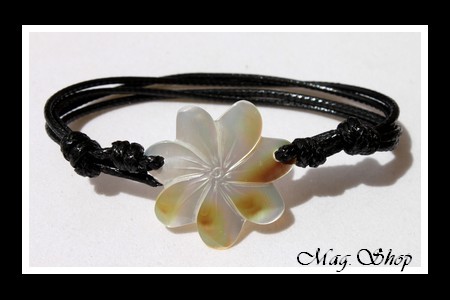 Vaianae Fleur de Tiaré Bracelet Nacre de Tahiti Modèle 6 MAG.SHOP