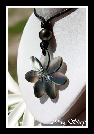 Vaianae Fleur de Tiaré Collier Nacre & Perle de Tahiti Modèle 2 MAG.SHOP
