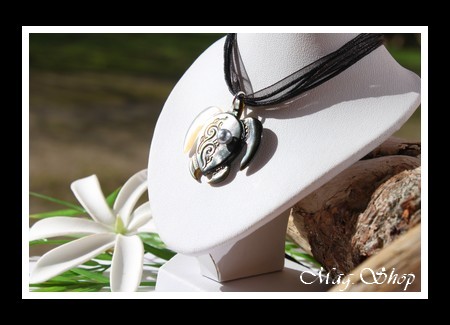 Vanihei Collier Tortue Archipels Vagues Nacre & Perle Keishi de Tahiti Modèle 7 MAG.SHOP